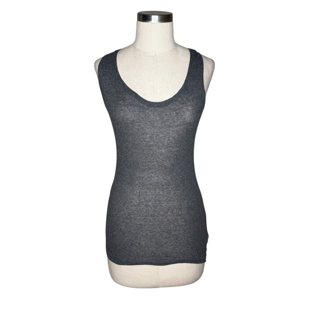 AMERICAN VINTAGE Gray Tank Top Grey Scoop Neck Basic Women's Size Small